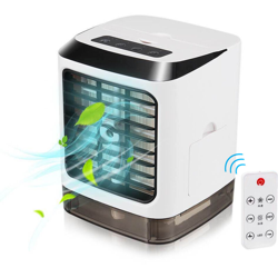 Happyshopping - Mini condizionatore d'aria portatile con telecomando 433MHz Desktop Air Cooler Umidificatore Mini ventola USB con luce a LED per casa precio