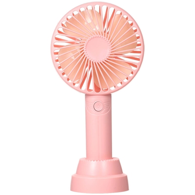 Happyshopping - Mini ventola USB da scrivania a 3 marce con base di supporto portatile per studio a casa da viaggio in ufficio all'aperto,Tipo, rosa