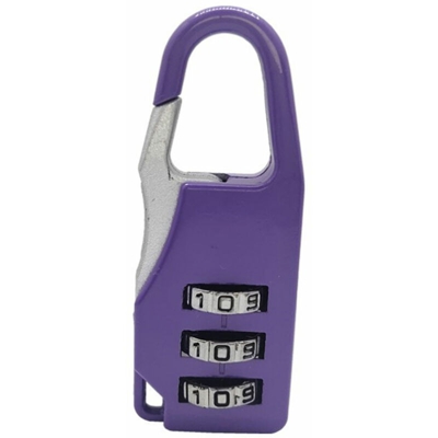 Happyshopping - 3 Dial Digit Number Code Password Lucchetto a combinazione di sicurezza da viaggio Serratura di sicurezza,Tipo,Viola - Tipo,Viola