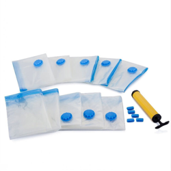10pc abiti trasparenti sacchetto vuoto 50 * 70cm + pompa manuale, sacchetto di colore en oferta