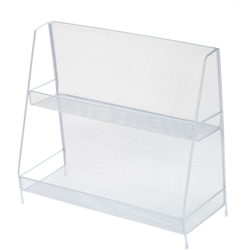 piano Desktop battuto trapezoidale ferro allargando rack di storage di rete, bianco precio