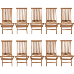 SALENTO - Set di sedie da giardino pieghevoli in teak naturale per esterno - X10 - Teak naturale características