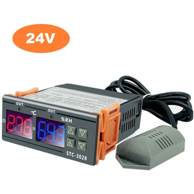 STC-3028 Misuratore di umidita della temperatura digitale Termostato intelligente Termometro umidostato Igrometro per congelatore Frigo da cova,Tipo,