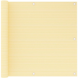 vidaXL Paravento da Balcone Beige 90x600 cm in HDPE - Beige en oferta