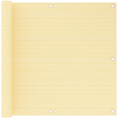 vidaXL Paravento da Balcone Beige 90x600 cm in HDPE - Beige