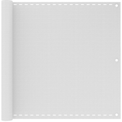 vidaXL Paravento da Balcone Bianco 90x500 cm in HDPE - Bianco