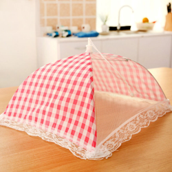 Happyshopping - Copertura cibo riso, cibo coperchio piatto, copertura di tabella copertura di tabella | Plaid Design - Rosa - Piccolo - Plaid Design características