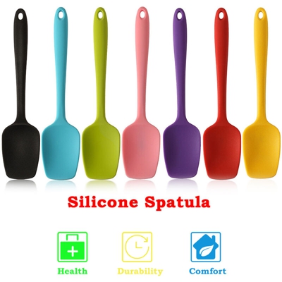 Happyshopping - Della torta del silicone Spatola paletta grande testa quadrata, a forma di T tubazioni pala strumento cottura, blu