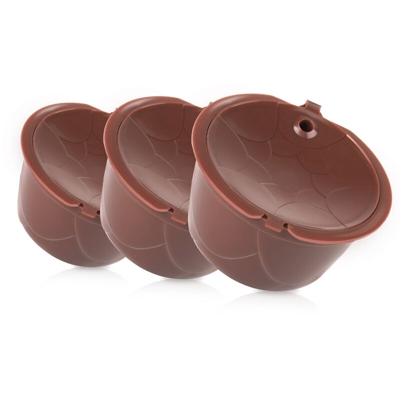 Happyshopping - 3PCS rivestimento della capsula del caffe riciclati, compatibile dolce Nestle capsula macchina del caffe, marrone