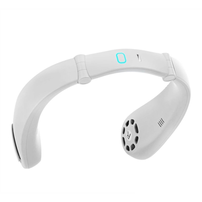 Happyshopping - Ventilatore portatile appeso al collo e lettore musicale Ventilatore a mani libere senza lama Ventilatore indossabile ricaricabile da