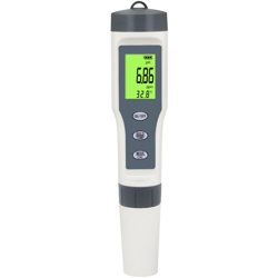 Happyshopping - Acqua triplo penna multifunzionale, PH PH / TDS solidi totali disciolti / tester di temperatura, tester piscina con acqua, grigio en oferta