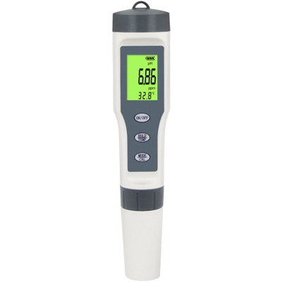 Happyshopping - Acqua triplo penna multifunzionale, PH PH / TDS solidi totali disciolti / tester di temperatura, tester piscina con acqua, grigio