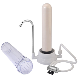 Happyshopping - Filtro per l'acqua da appoggio Filtro per l'acqua del rubinetto con cartuccia in ceramica Sistema di filtraggio dell'acqua del precio