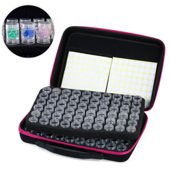 scatola di immagazzinaggio 120 griglia puo essere installato accessori strass ricamo diamante pittura ad olio, rosa rossa en oferta