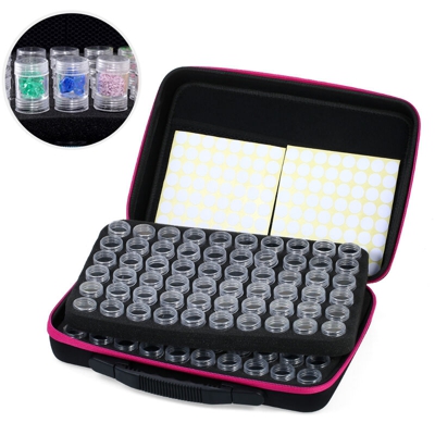 scatola di immagazzinaggio 120 griglia puo essere installato accessori strass ricamo diamante pittura ad olio, rosa rossa
