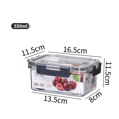 Frigorifero Scatola di conservazione degli alimenti Scatola di immagazzinaggio sigillata per alimenti Cucina Verdure Scatola di plastica per cereali