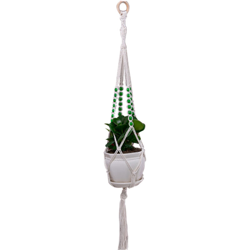 Macrame Plant Hanger Tessuto decorativo portavasi da fiori Indoor Outdoor Hanging Planter Cesto fatto a mano in corda di cotone Decorazioni per la características
