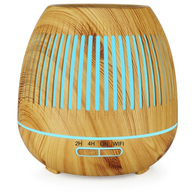 Happyshopping - YX130 Diffusore di olio essenziale 400ml Umidificatore a nebbia fredda Umidificatore per aromaterapia a grana di legno 7 Cambia
