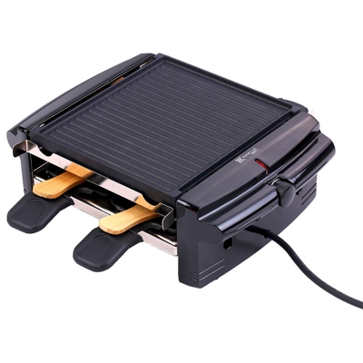 Due lati grill elettrico, 4, Nero