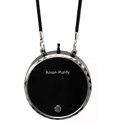Collana con deodorante per ambienti con mini collana d'aria portatile indossabile USB purificatore d'aria