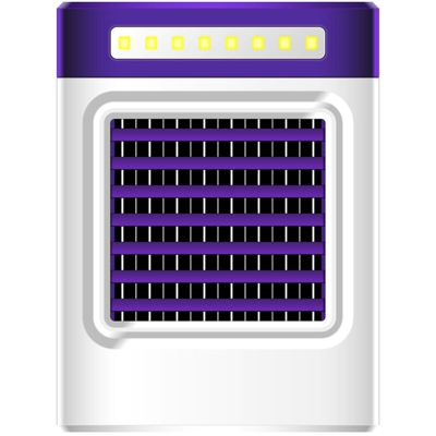 KECHAODA S9 Mini Ventilatore per Aria Condizionata Portatile Frigorifero Domestico di Raffreddamento,Tipo,viola - Tipo,viola