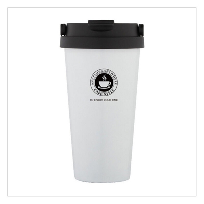 Nuova tazza da caffe a doppio strato in acciaio inossidabile 304 con fodera elasticizzata Tazza termica per tazza da acqua 500 ml,Tipo,bianco