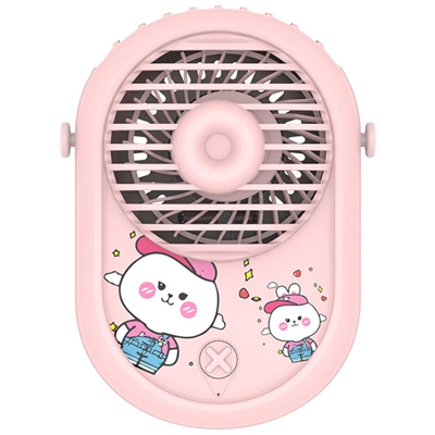 Mini ventaglio appeso al collo Ventilatore per collana a mani libere 3 velocita Portatile ricaricabile per viaggi all'aperto Campeggio Rosa,Tipo,Rosa