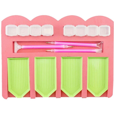 Happyshopping - Multi-funzione Diamond Painting Vassoio Holder Drill Pen Diamond Box Organizer Artigianato fai da te,Digitare un - Digitare un