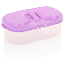 Doppio scomparto con coperchio cucina alimenti lattine sigillate cucina multifunzionale frigorifero contenitore in plastica viola en oferta