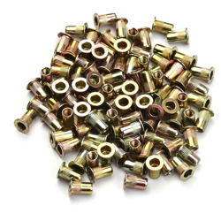 dado cieco acciaio, testa piatta rivetto dadi linee verticali protezione di tiro | 100 membro, M4 - 100 membro, M4 en oferta