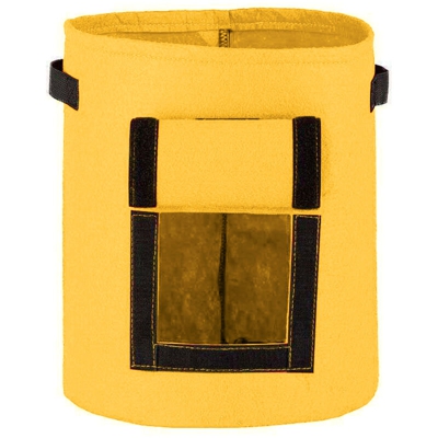 piante orticole piantato due sacchetti di colore giallo