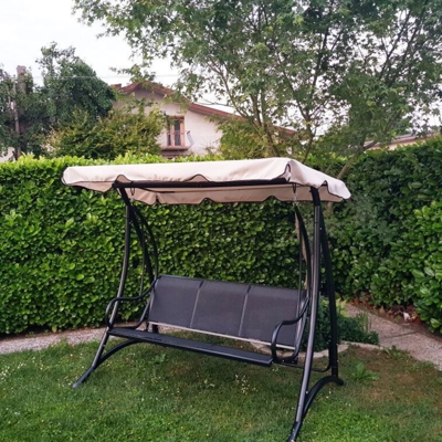 Dondolo Da Giardino Nero-Beige Per Esterno Portico, Ristorante, Gelateria Bar Hotel Albergo