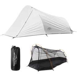 Happyshopping - Tenda da campeggio Tenda da esterno per 2 persone per campeggio in bicicletta Escursionismo Muntaineering Beach,Tipo,Grigio precio
