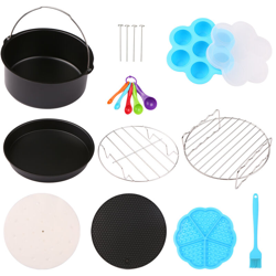 Happyshopping - Barbecue cotto 10 set di multi-funzione di cucina portatile | 8 pollici frittura modelli pan - 8 pollici frittura modelli pan características