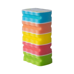 5 pezzi / set Spugna per la pulizia dei piatti per la casa Tampone per la pulizia su entrambi i lati Pentola per la cucina Pentola per la pulizia del precio