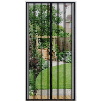 Happyshopping - Tenda anti-insetto a righe in tessuto non tessuto leggero portatile da 100*210 cm,Tipo, nero - Tipo, nero