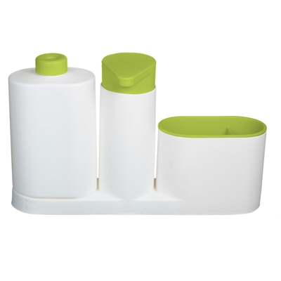 Moderno lavello da cucina in plastica da appoggio per piatti liquidi dispenser di sapone per pompa Contenitore per bottiglie di ricarica con