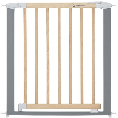 Badabulle Cancelletto Sicurezza Safe & Lock Legno e Metallo 73-81,5 cm - Multicolore