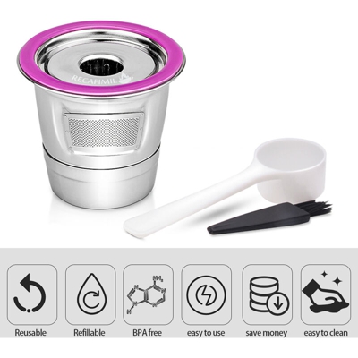 Happyshopping - Capsule di caffe ricaricabili riutilizzabili in acciaio inossidabile RECAFIMIL compatibili con il filtro per tazze da caffe KEURIG