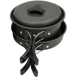 Happyshopping - Set di pentole da campeggio Utensili da cucina per falo Set da cucina pieghevole Portatile Escursionismo all'aperto Zaino in spalla características
