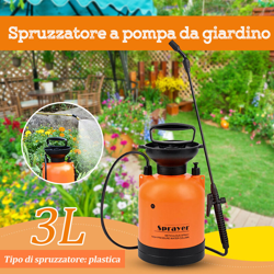 Atomizzatore agricolo pneumatico manuale | Annaffiatoio 3L + asta in plastica (senza manometro) - Annaffiatoio 3L + asta in plastica precio