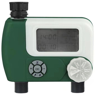Nuovo timer di irrigazione a doppia interfaccia dispositivo di irrigazione intelligente display digitale a grande schermo timer irrigazione strumento