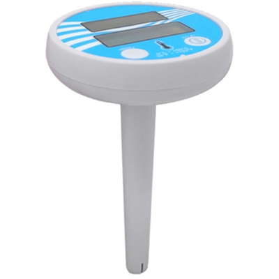 Termometro digitale ad energia solare per piscine e spa con rilevatore di temperatura dell'acqua per piscine galleggianti con stringa