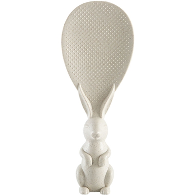 Happyshopping - Cucchiaio di riso antiaderente Cucchiaio da portata a forma di coniglio Spatola di riso in piedi Cucchiaio da cucina verticale
