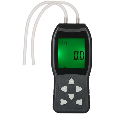 Misuratore di pressione differenziale per manometro digitale LCD a doppia porta ad alta precisione con 12 unita di misura / ¡À 20,68 kPa / ¡À 2,999