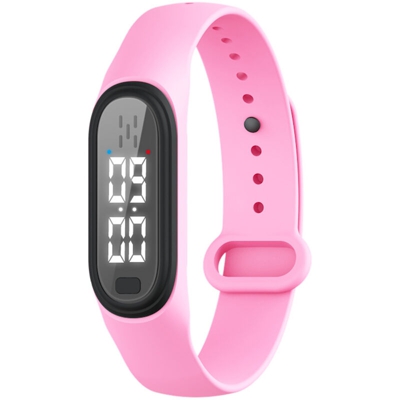 Q2 Ultrasonic-Wave Mosquito Repellent Watch Adulti Bambini Outdoor Braccialetto anti-zanzara elettronico portatile con funzione orologio,Tipo, rosa