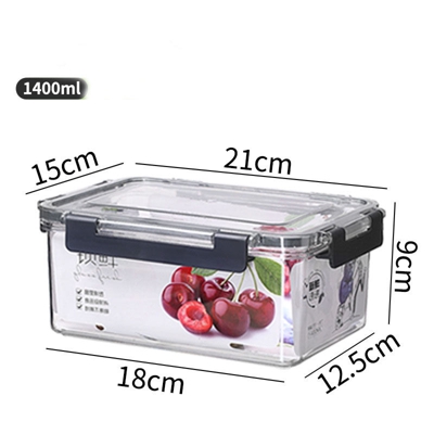 Frigorifero Scatola di conservazione degli alimenti Scatola di immagazzinaggio sigillata per alimenti Cucina Verdure Scatola di plastica per cereali