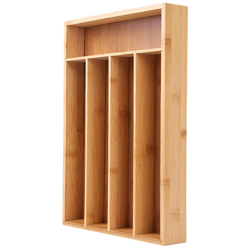 Organizer per cassetti da cucina in bambu Organizer per posate in bambu con 5 scomparti Portaposate in bambu Portautensili en oferta
