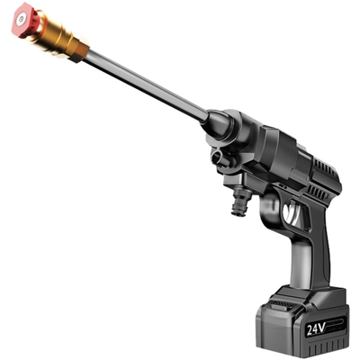 24V sezione ricarica wireless C, 200W alta potenza autolavaggio pistola, innaffiamento pistola, connettore del tubo, spedizione casuale giallo /