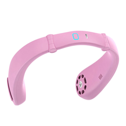 Happyshopping - Ventilatore portatile appeso al collo e lettore musicale Ventilatore a mani libere senza lama Ventilatore indossabile ricaricabile da en oferta